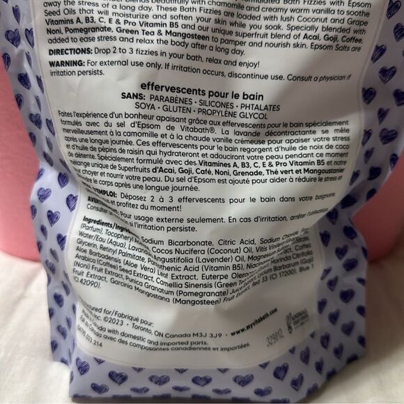 vitabath Lavender Chamomile with Lavender Essential Oil Bath Fizzies Pack of 9 - Picture 5 of 7